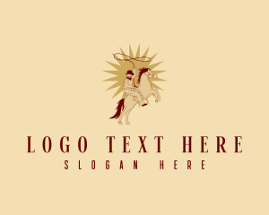 Horse - Cowboy Horse Rodeo logo design