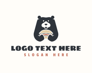 Animal - Bear Burger Restaurant logo design