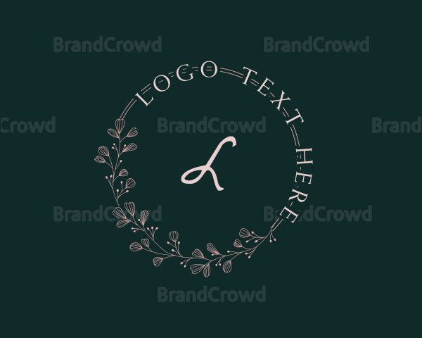 Florist Wedding Wreath Logo