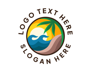 Hawaii - Sunset Beach Resort logo design