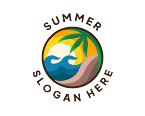 Sunset Beach Resort logo design