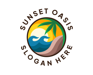 Sunset Beach Resort logo design