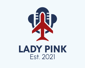 Communication - Aviation Travel Podcast logo design