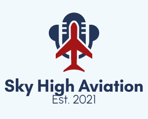 Aviation Travel Podcast  logo design