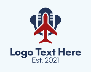 Streaming - Aviation Travel Podcast logo design