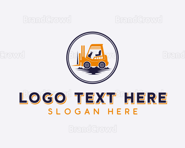 Forklift Construction Machinery Logo