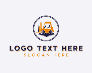 Machinery - Forklift Construction Machinery logo design