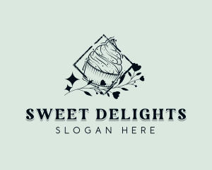 Premium Bakery Cupcake logo design