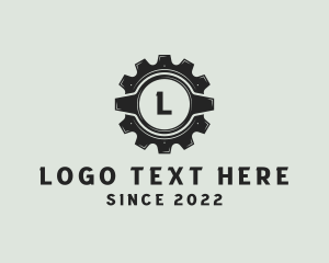 Repair Shop - Automotive Gear Cogs Mechanic logo design