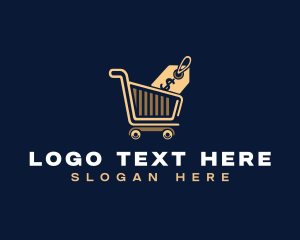 Shopping Cart - Shopping Price Tag logo design