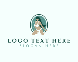 Stripper - Sexy Lady Bikini Fashion logo design