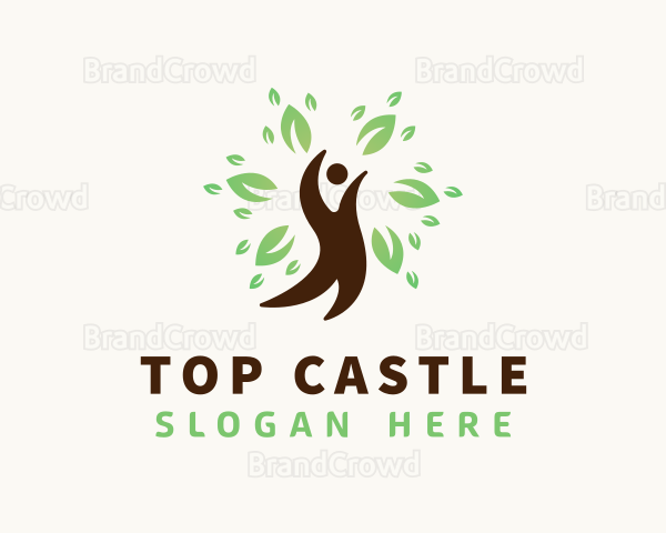 Eco Tree Leaf Human Logo
