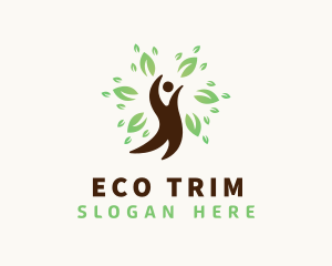 Eco Tree Leaf Human logo design