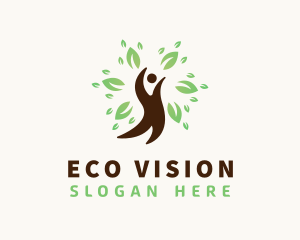 Eco Tree Leaf Human logo design