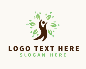 Leaf - Eco Tree Leaf Human logo design