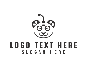 Bear - Game Controller Panda logo design