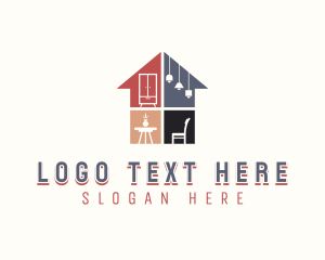 Pendant Light - Interior Design Furniture logo design