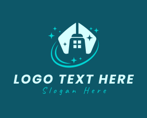 Mop - Broom House Cleaning logo design