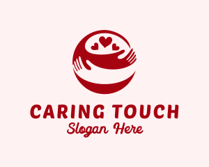 Caregiver - Romantic Love Hands logo design