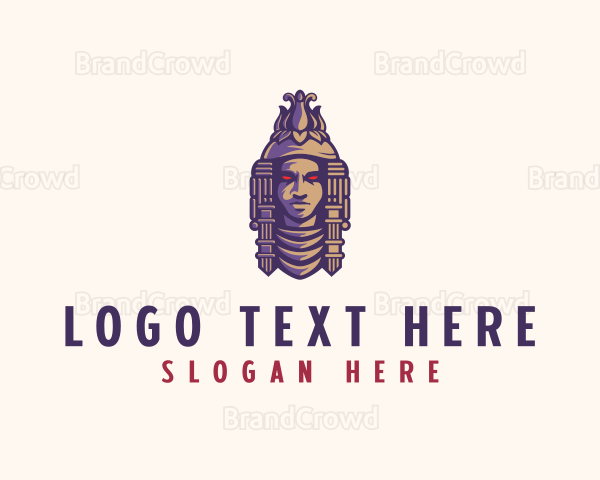 Ethnic Mayan Statue Logo