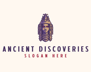 Ethnic Mayan Statue  logo design