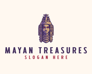 Mayan - Ethnic Mayan Statue logo design