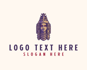 Ethnic Mayan Statue  Logo