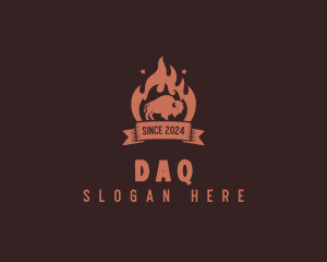 Fire - Beef Barbecue Grill logo design