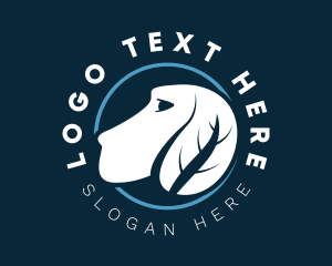 Grooming - Natural Dog Leaf Veterinarian logo design