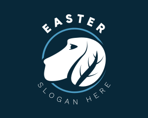 Natural Dog Leaf Veterinarian Logo