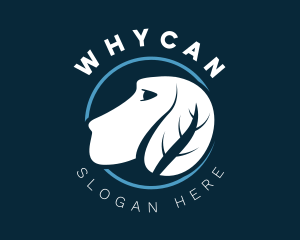 Natural Dog Leaf Veterinarian Logo