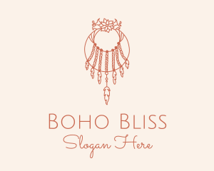 Floral Hanging Boho Decor logo design