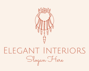 Floral Hanging Boho Decor logo design