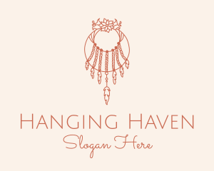 Hanging - Floral Hanging Boho Decor logo design