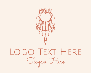 Boho - Floral Hanging Boho Decor logo design