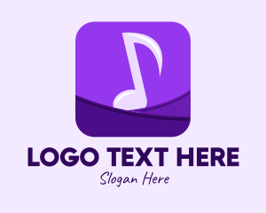 Audio - Purple Music App logo design