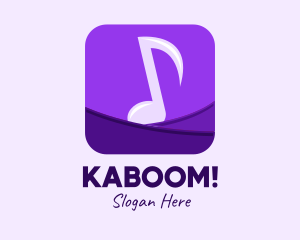 Music Player - Purple Music App logo design