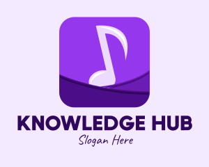 Playlist - Purple Music App logo design