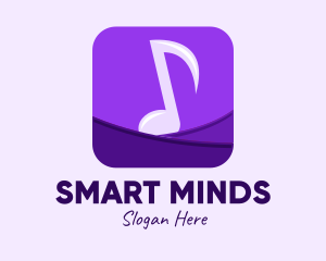 Playlist - Purple Music App logo design