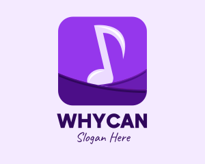 Music Note - Purple Music App logo design