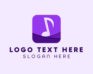 Purple Music App  logo design