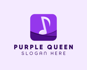 Purple Music App  logo design