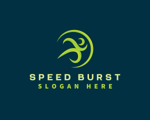 Sprinting - Marathon Runner Athlete logo design