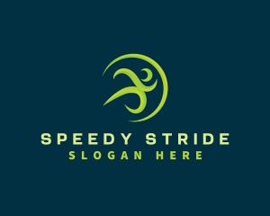 Sprinter - Marathon Runner Athlete logo design