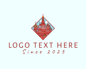 Travel Guide - Saint Petersburg Church logo design