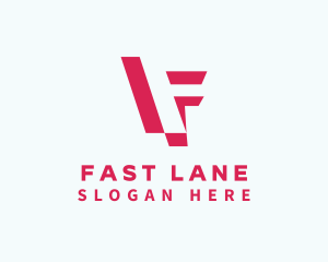 Fast Courier Letter F logo design