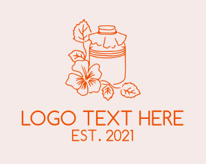 Cooler - Orange Flower Kombucha logo design