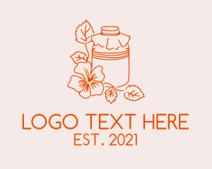 Healthy - Orange Flower Kombucha logo design