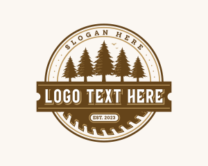 Tree - Carpentry Woodwork Sawmill logo design