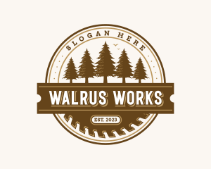 Carpentry Woodwork Sawmill logo design